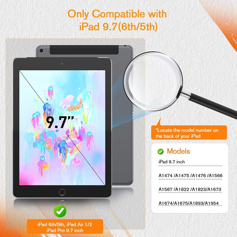 KCT 2 Pack Paperfeel Screen Protector Compatible with iPad 6th / 5th Generation 9.7 inch/iPad Air 1/2 High Touch Sensitivity Anti Glare, Less Reflection, PET Matte Texture, Easy Installation - Image 2